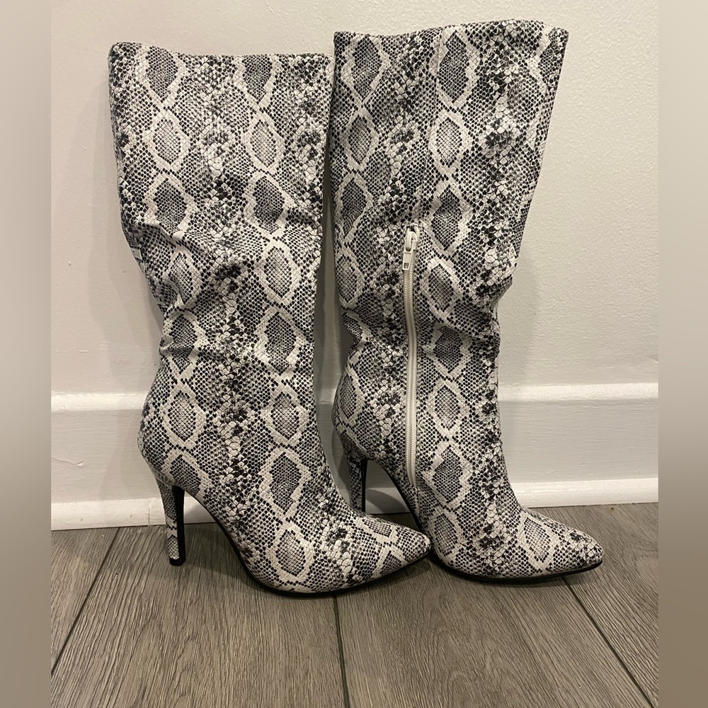 Snake Print Boots